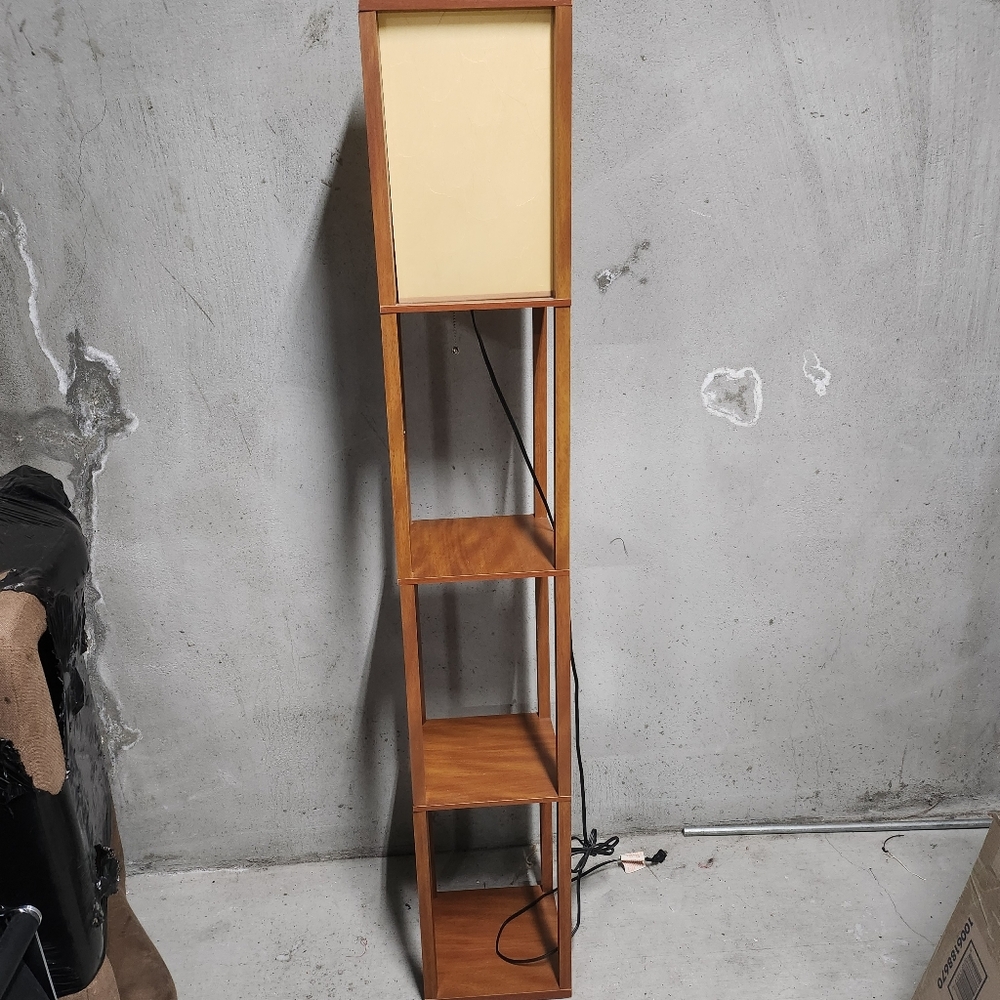 Carbon Loft Wiig Wood Shelf Lamp